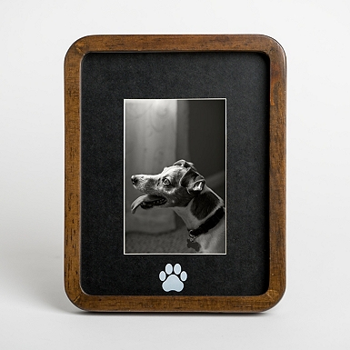 Dark Wood Round Corner Picture Frame, 4x6