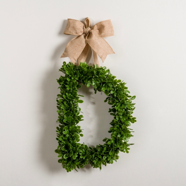 Monogram D Boxwood Mini Wreath