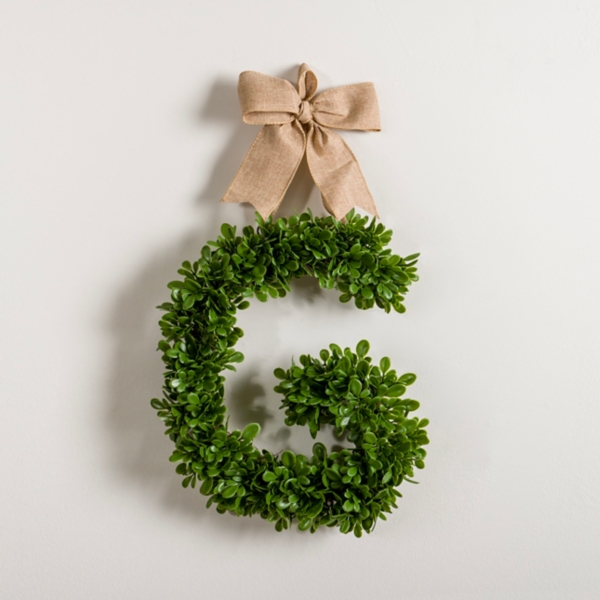 Monogram Boxwood Mini Wreath