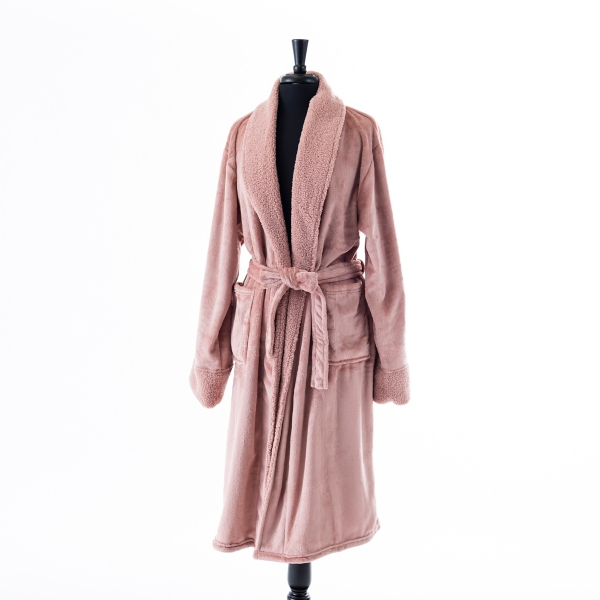 Blush Plush Robe, L/XL Kirklands Home