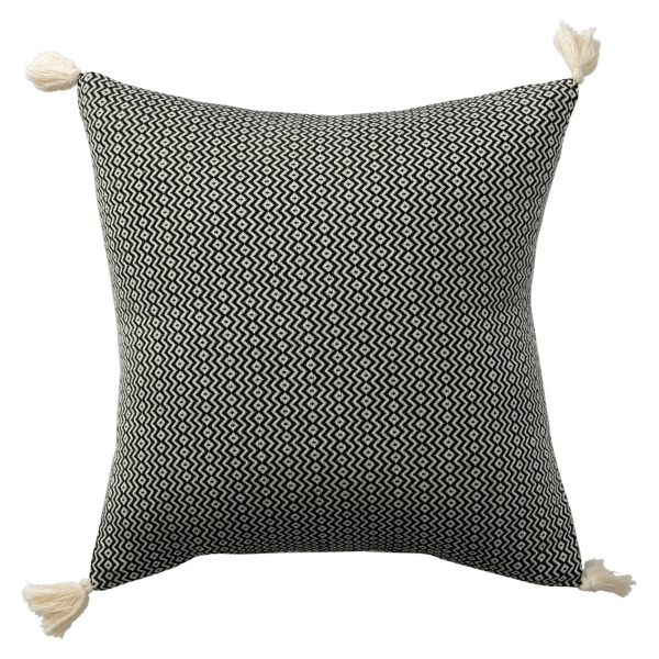 Charcoal Chevron Organic Cotton Throw Pillow Kirklands Home