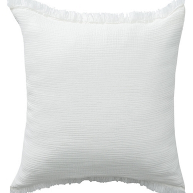 White Fringe Stripe Throw Pillow Kirklands Home