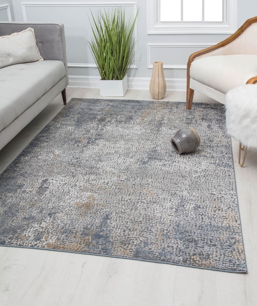 Smoky Gray Contemporary Area Rug, 5x7 Kirklands Home