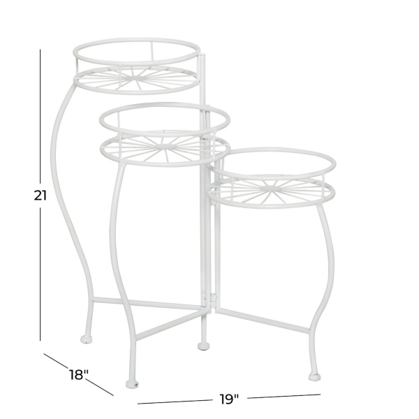 Metal Starburst 3-Tier Plant Stand