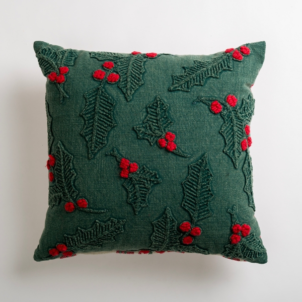 Green christmas outlet pillows