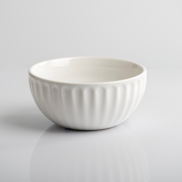 White Petals Ceramic Cereal Bowl