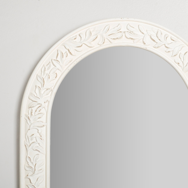 Mckenna Cream Ornate Long Arch Wall Mirror
