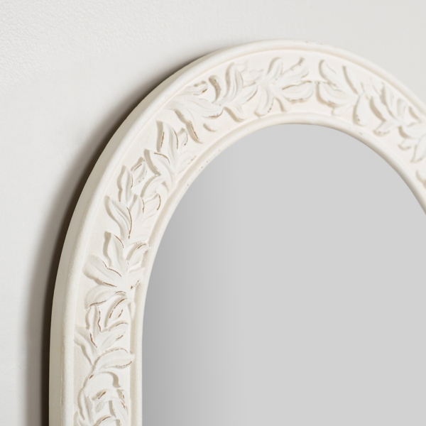 Mckenna Cream Ornate Long Arch Wall Mirror