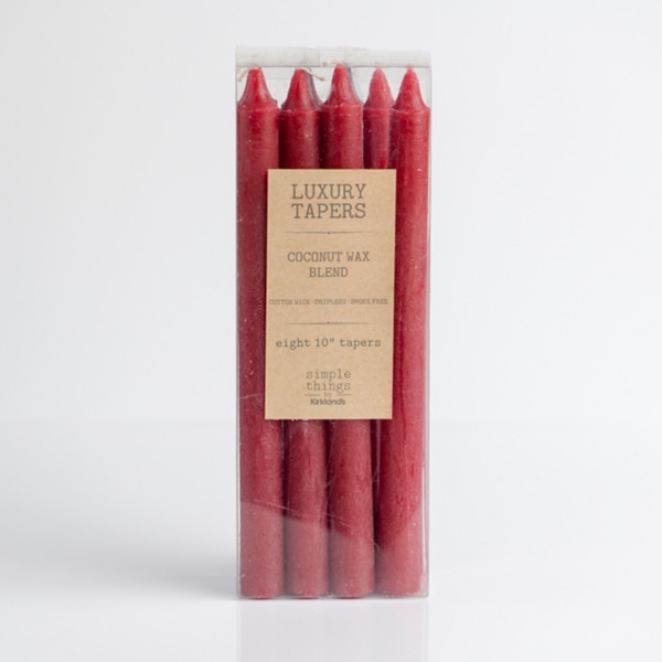 Rustic Red Taper Candles, Set of 8 Kirklands Home