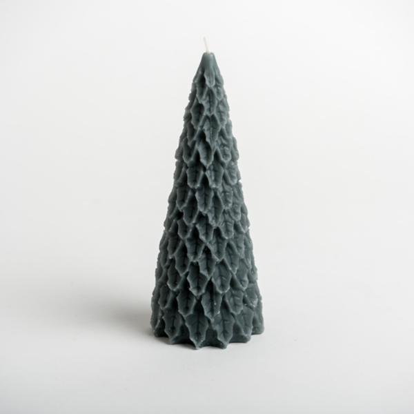Dark Green Christmas Tree Pillar Candle, 7 in. Kirklands Home