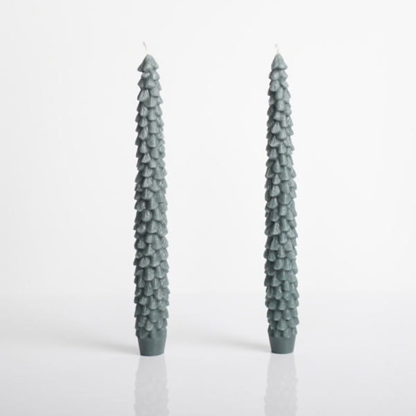 Dark Green Christmas Tree Taper Candles, Set of 2 Kirklands Home
