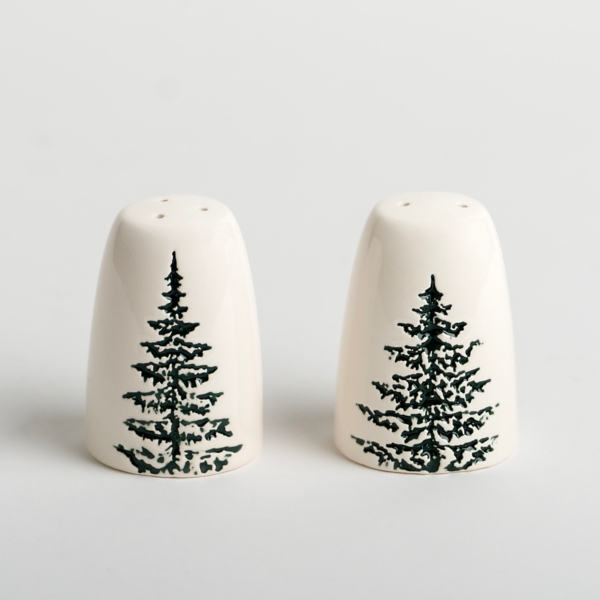 Evergreen Trees Ceramic Salt & Pepper Shaker Set Kirklands Home