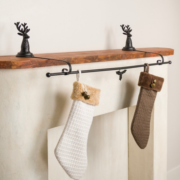 Black Reindeer Rod Stocking Holder Kirklands Home