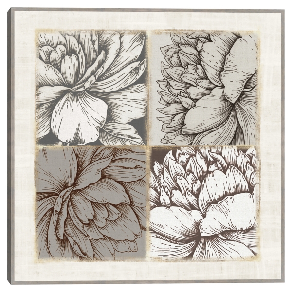 Botanical Tile Framed Canvas Art Print Kirklands Home