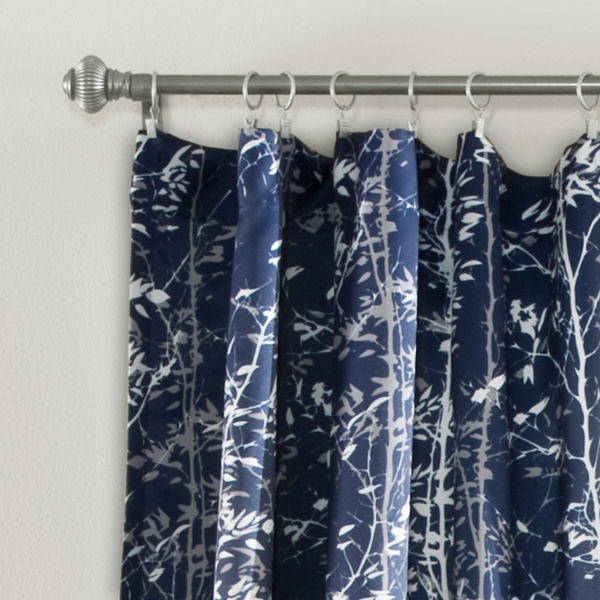 Navy Forest Curtain Panel Set, 95 in.
