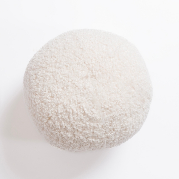 Ivory Boucle Sphere Pillow