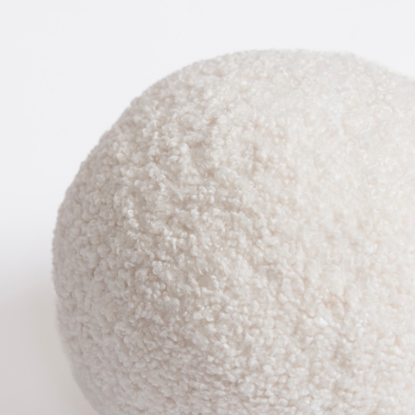 Ivory Boucle Sphere Pillow