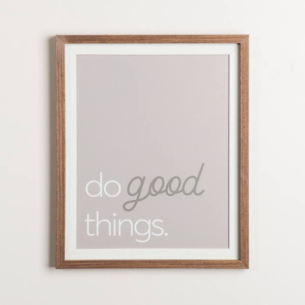 Do Good Things Framed Wall Plaque
