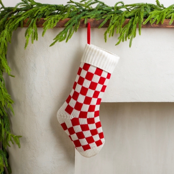 Christmas Red Plaid Hand Towels 2 PCS, Modern Classic Pattern