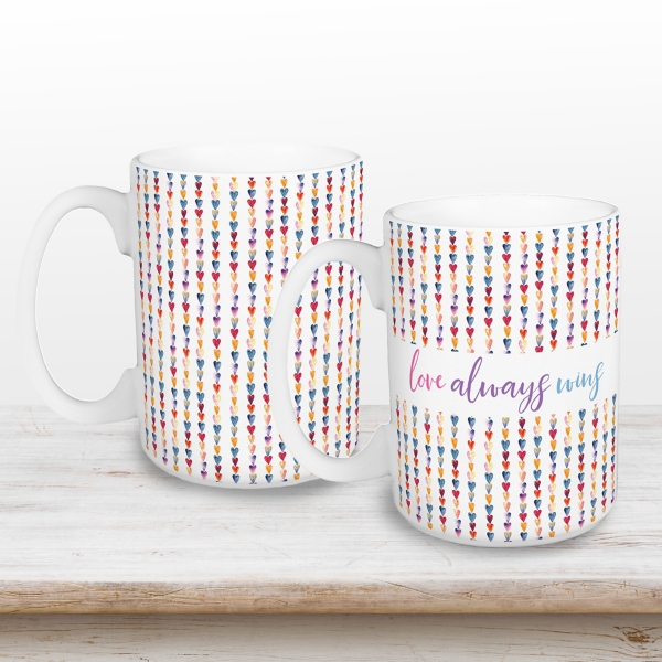 Rainbow Heart Mugs