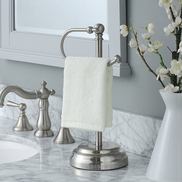 Silver Hook Countertop Towel Holder