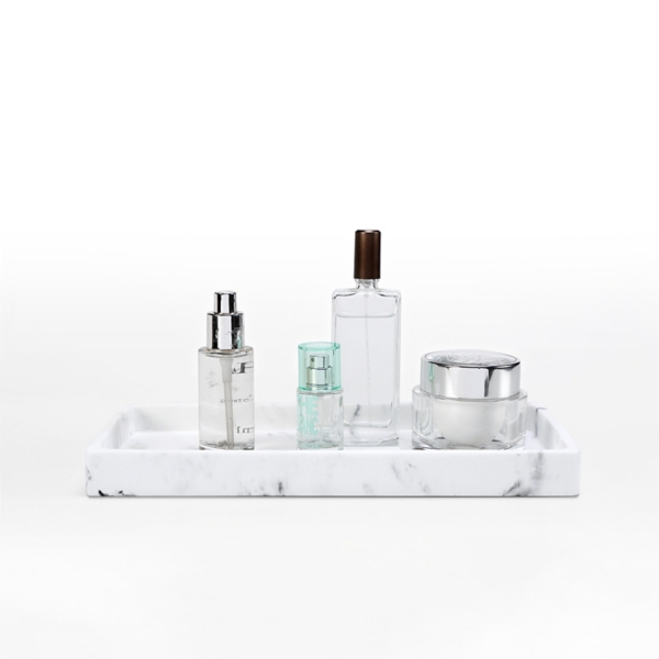 White Faux Marble Vanity Tray Kirklands Home