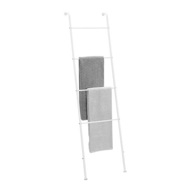 White Steel 4Bar Leaning Towel Ladder Kirklands Home