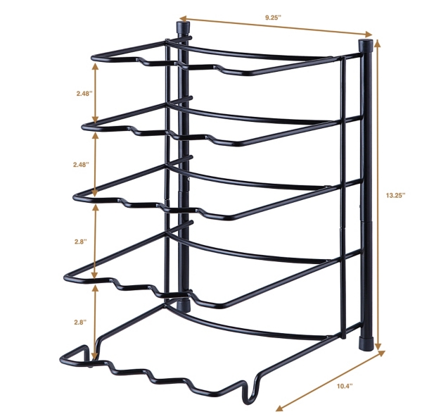 Kirklands Black Metal Cookware Rack | Hamilton Place