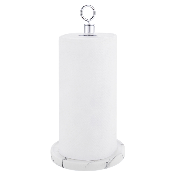 Chrome and White Marble Paper Towel Holder Kirklands Home