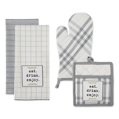 Kitchen Towels Cotton, Set of 6, Plaid Dish Towels, Farmhouse