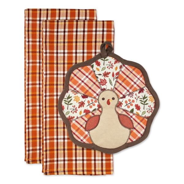 Turkey & Owl Tea Towel Set