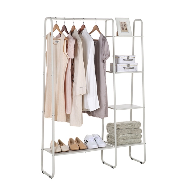 Metal 4-Tier Shelf Clothing Rack
