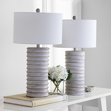 Whitewashed Gray Ridges Table Lamps Set of 2 Kirklands Home