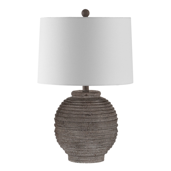 Distressed Charcoal Textured Resin Table Lamp | Kirklands Home