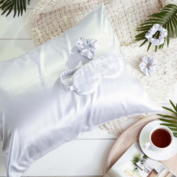 Gray Satin 5-pc. Sleep Accessory Set