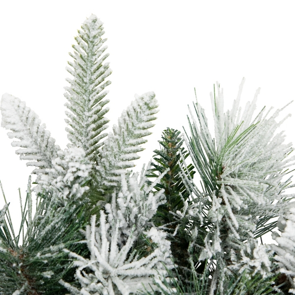 Flocked Rosemary Emerald Angel Pine Wreath