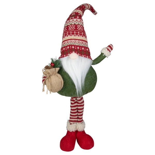 Standing Bearded Gnome Christmas Figurine