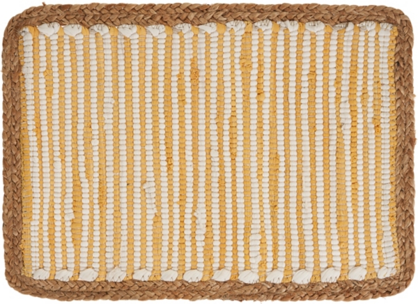 Yellow and White Striped Placemats, Set of 4 Kirklands Home