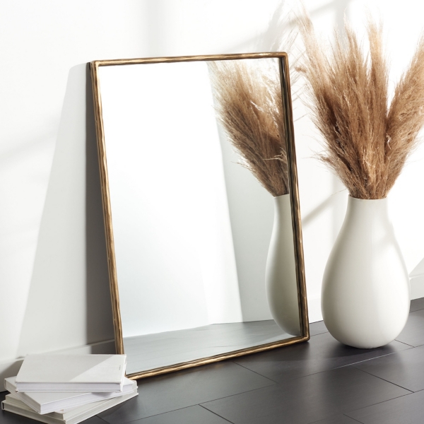 Trish Brass Forged Rectangle Wall Mirror