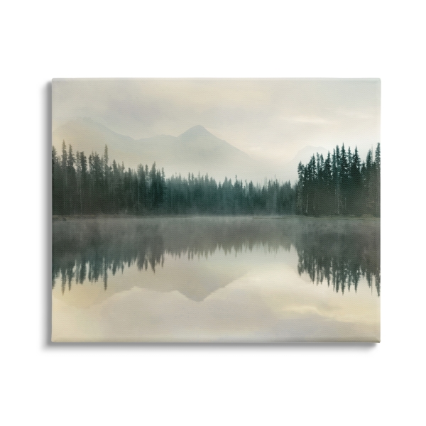 Foggy Lake Landscape Canvas Art Print, 40x30