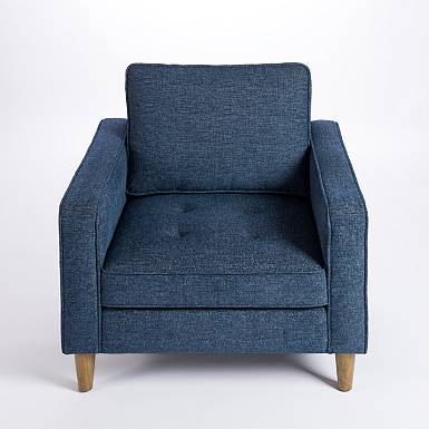 Blue best sale jean chair