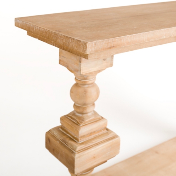 Kirklands Natural Wood Column Console Table | Hamilton Place