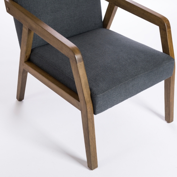 Gray Modern Angled Armchair