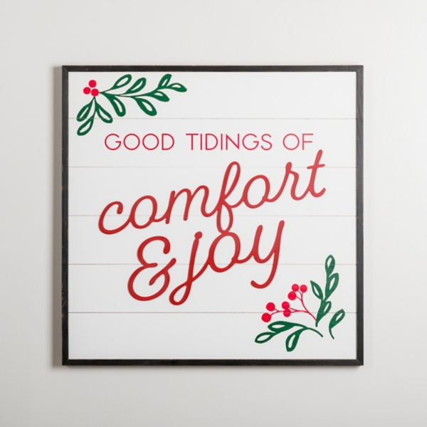 Good Tidings of Comfort & Joy Wall Plaque | Kirklands Home