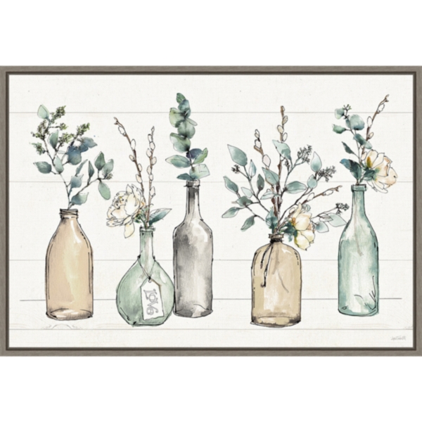 Modern Farmhouse Floral Framed Canvas Art Print | Kirklands Home