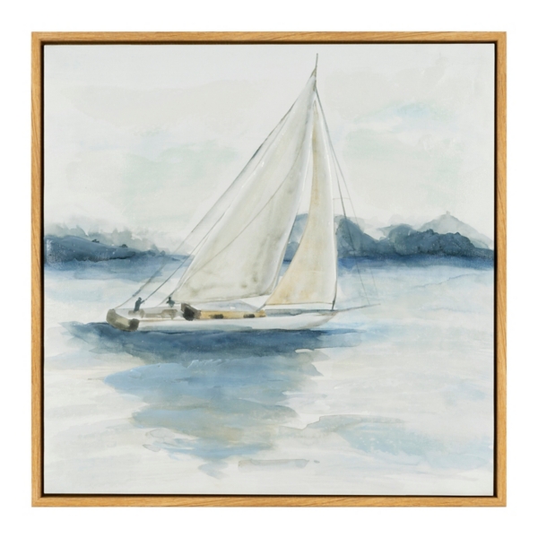 Sail from the Coast Framed Canvas Prints, Set of 2