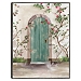 Arch Door with Roses Framed Canvas Art Print