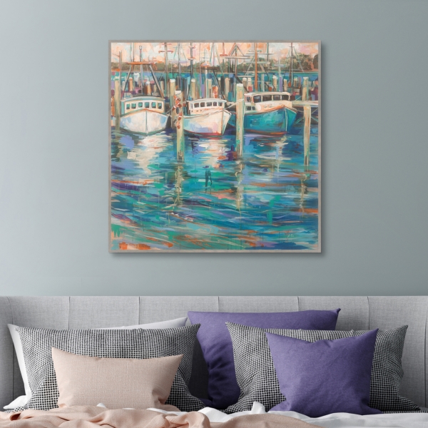 Trio Light Framed Canvas Art Print