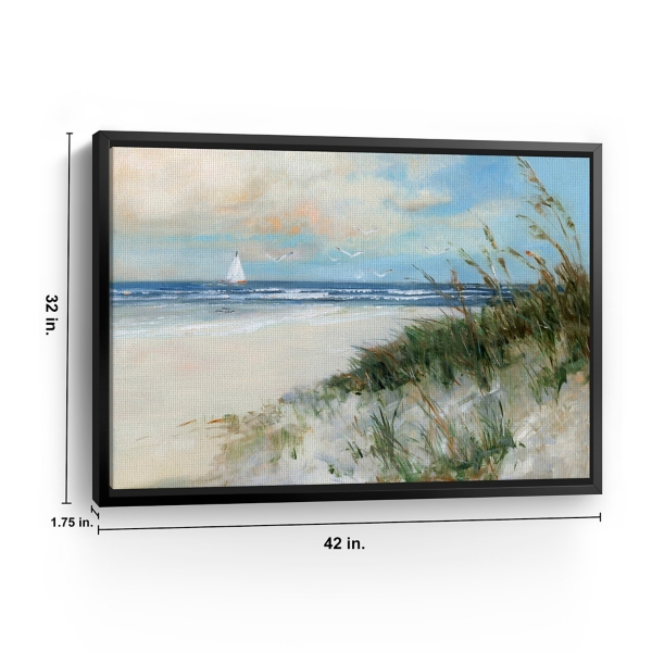 Island Sunrise Framed Canvas Art Print, 42x32 in.