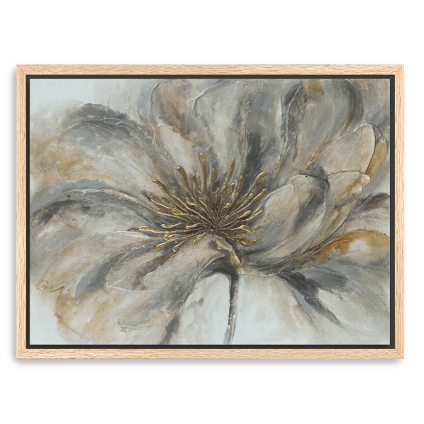 Gray Floral Framed Canvas Art Print | Kirklands Home